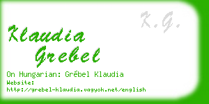 klaudia grebel business card