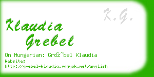 klaudia grebel business card